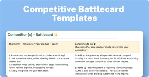 competitive battlecard examples